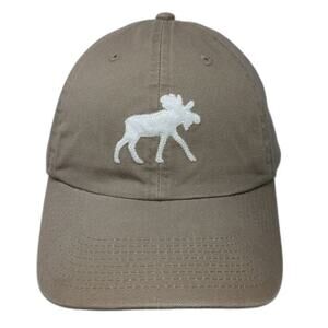 Blue 84 Brown Baseball Cap Brian Head Utah Moose One Size Strapback Cotton Hat